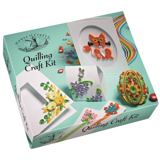 Quilling Craft Kit | Instructions Papers Tool Egg Adhesive Stick Gift Box Frame Cards Tags