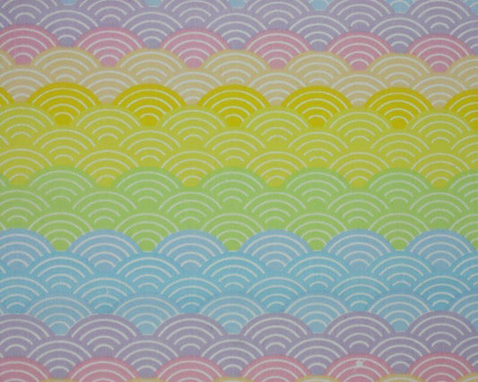 Rainbow Arches Pastels Polycotton Children Fabric - Home - Crafts