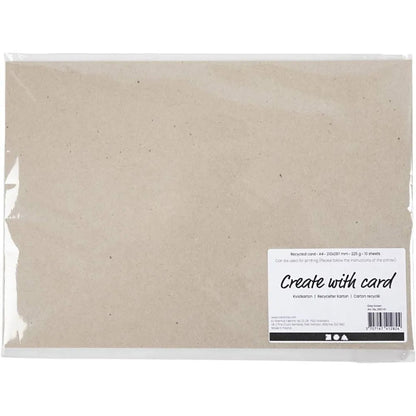 Recycled Card Cardboard A4 21x30 cm, 225 g Brown Craft Wedding Scrapbooking