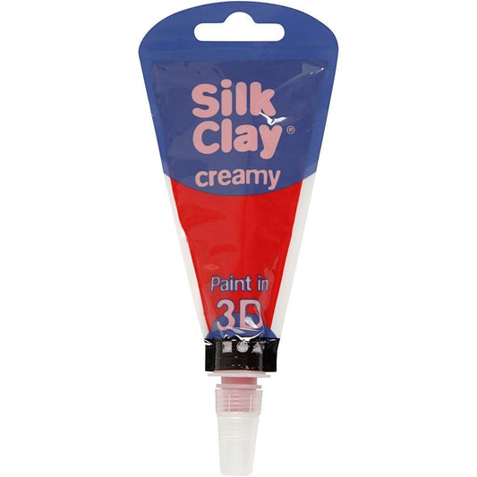 Red Colour Liquid Modelling Clay Piping Bag For Relief Drawing 35 ml - Home - Crafts