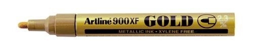 Artline Gold Metallic Marker 2.3mm Thick Card Making Stationary Pen Permanent