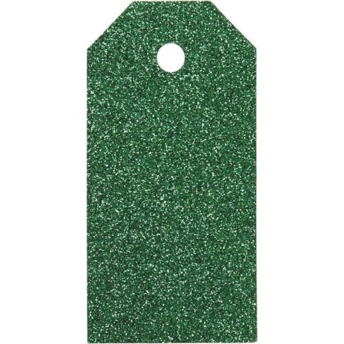 15 x Cardboard Glitter Manilla Tags With Hole Assorted Colour Christmas Crafts