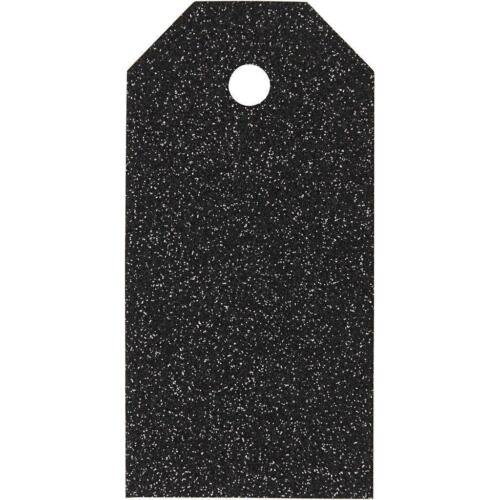 15 x Cardboard Glitter Manilla Tags With Hole Assorted Colour Christmas Crafts