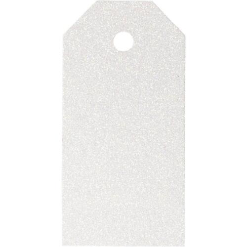 15 x Cardboard Glitter Manilla Tags With Hole Assorted Colour Christmas Crafts