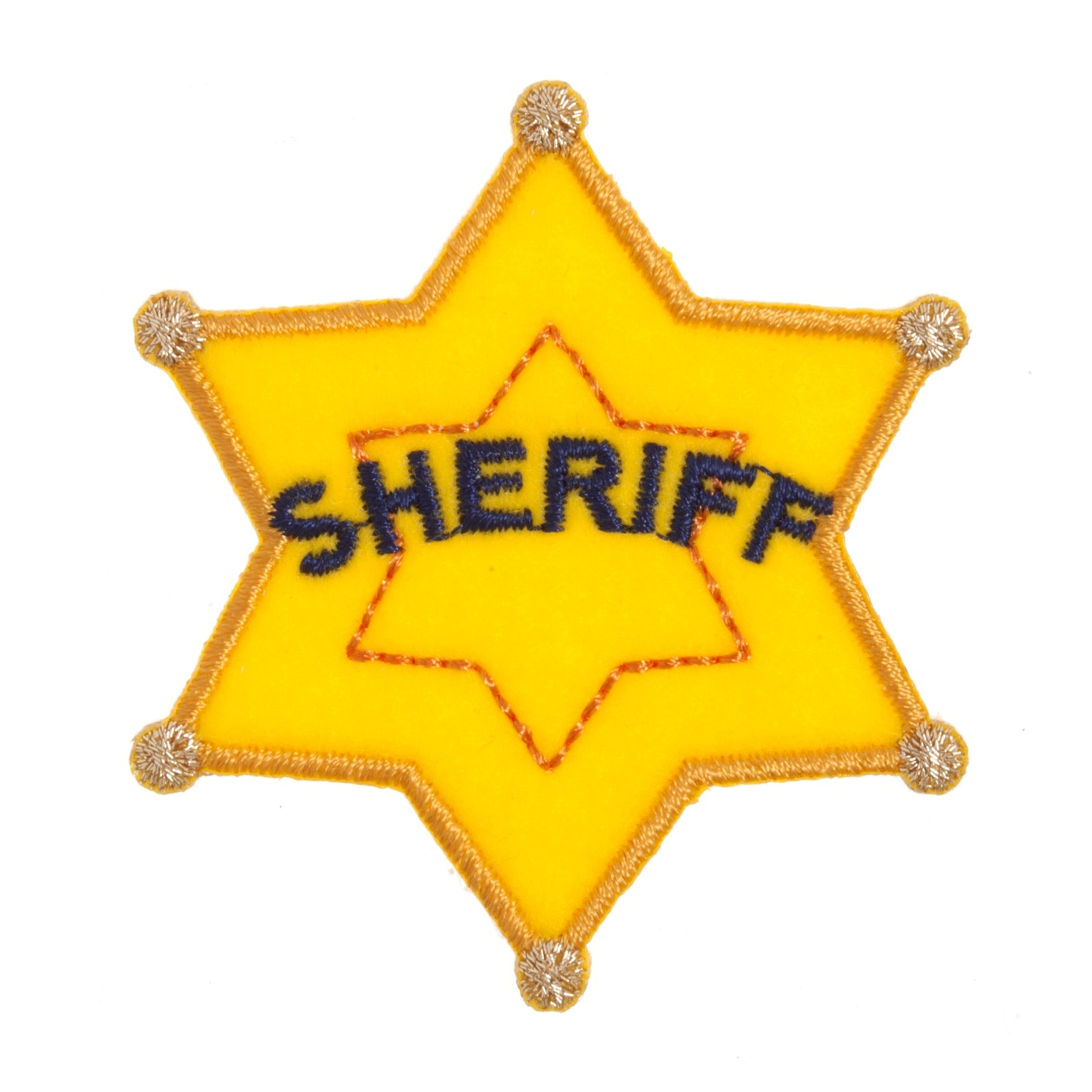 Sew On Motifs Lace Jeans Dresses Applique Patches 6cm - Sheriff Badge - Home - Crafts