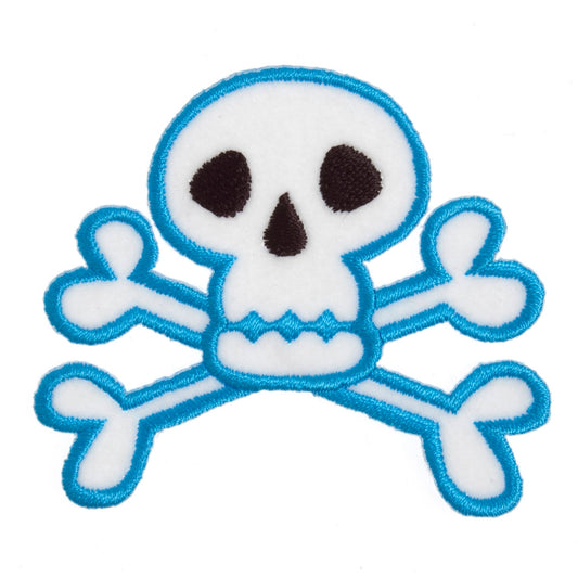 Sew On Motifs Lace Jeans Dresses Appliques Patches Craft 5.7cm - Skull Crossbones - Home - Crafts