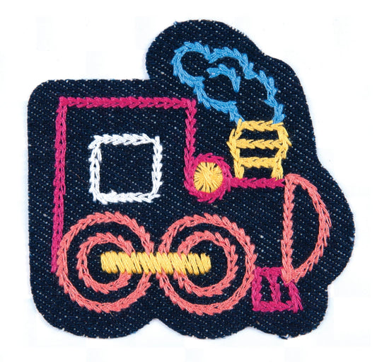 Sew On Motifs Lace Jeans Dresses Garments Appliques Patches 7 cm - Steam Engine - Home - Crafts