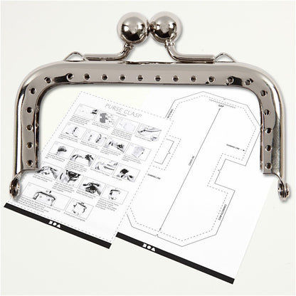 Silver Colour Metallic Square Purse Clasp Kit With Sewing Hole Craft Accessories - Home - Crafts
