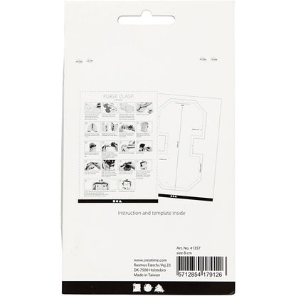 Silver Colour Metallic Square Purse Clasp Kit With Sewing Hole Craft Accessories - Home - Crafts