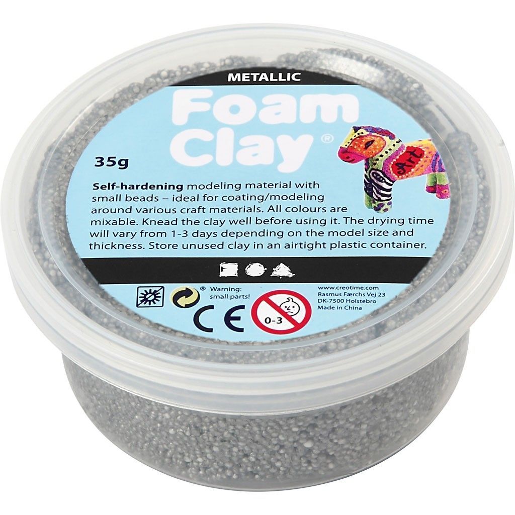 Silver Colour Small Bead Modelling Material With Plastic Tub 35 g - Home - Crafts