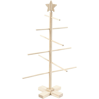 Solid Wood Self Assemble Christmas Tree Decoration Crafts W: 40.5 cm H: 60 cm - Home - Crafts