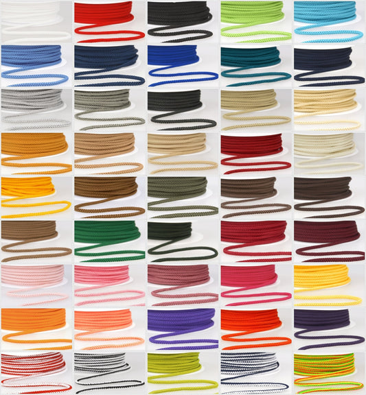Stephanoise Knitted Cord Macramé Trimmings Crafts 25m x 4.5mm - Select Colour - Home - Crafts