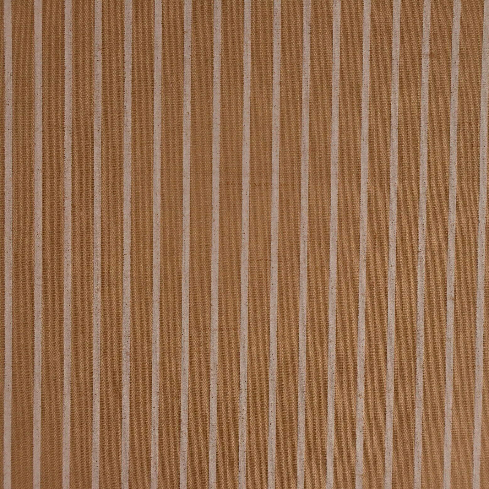 Ticking Stripes Beige Shabby Chic Polycotton Floral Fabric - Home - Crafts