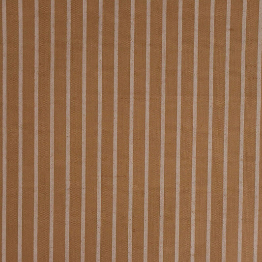 Ticking Stripes Beige Shabby Chic Polycotton Floral Fabric - Home - Crafts
