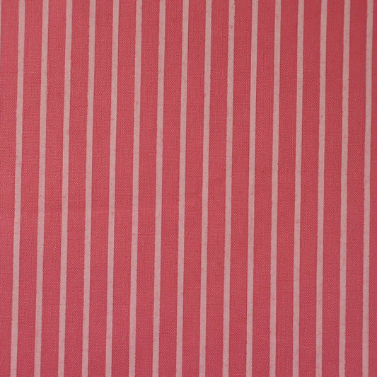 Ticking Stripes Vintage Shabby Chic Polycotton Floral Fabric