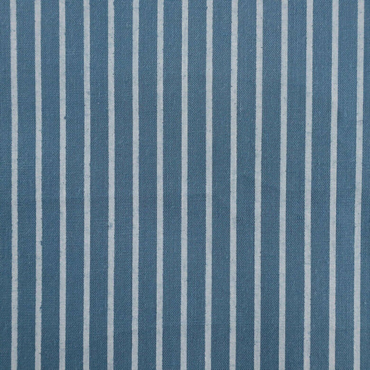Ticking Stripes Wedgewood Shabby Chic Polycotton Floral Fabric - Home - Crafts