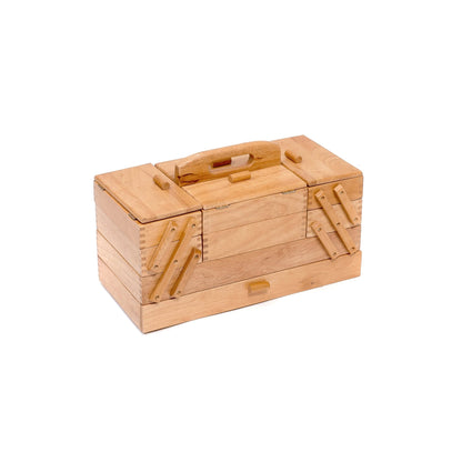 Traditional Natural Wooden Cantilever Sewing Storage Large 4 Tier - Home - Crafts