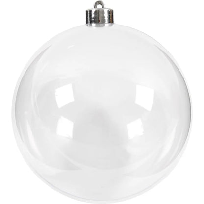 Transparent Plastic Baubles Assorted Diameter Christmas Hanging Decoration Craft