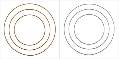 Trimits 3 Assorted Size Metal Hoops Wreath Making Macramé Crafts - Select Colour