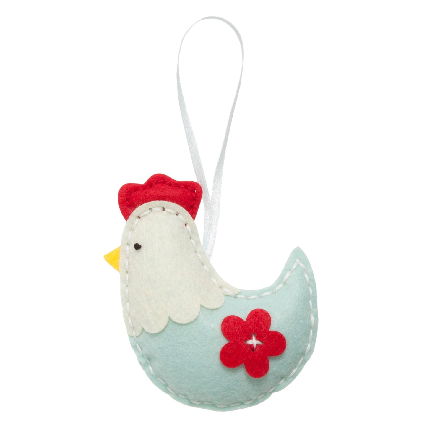 Trimits Hen Pre Punched Shaped Acrylic Felt Kits For Beginners 25mm x 11mm x 100mm - Home - Crafts