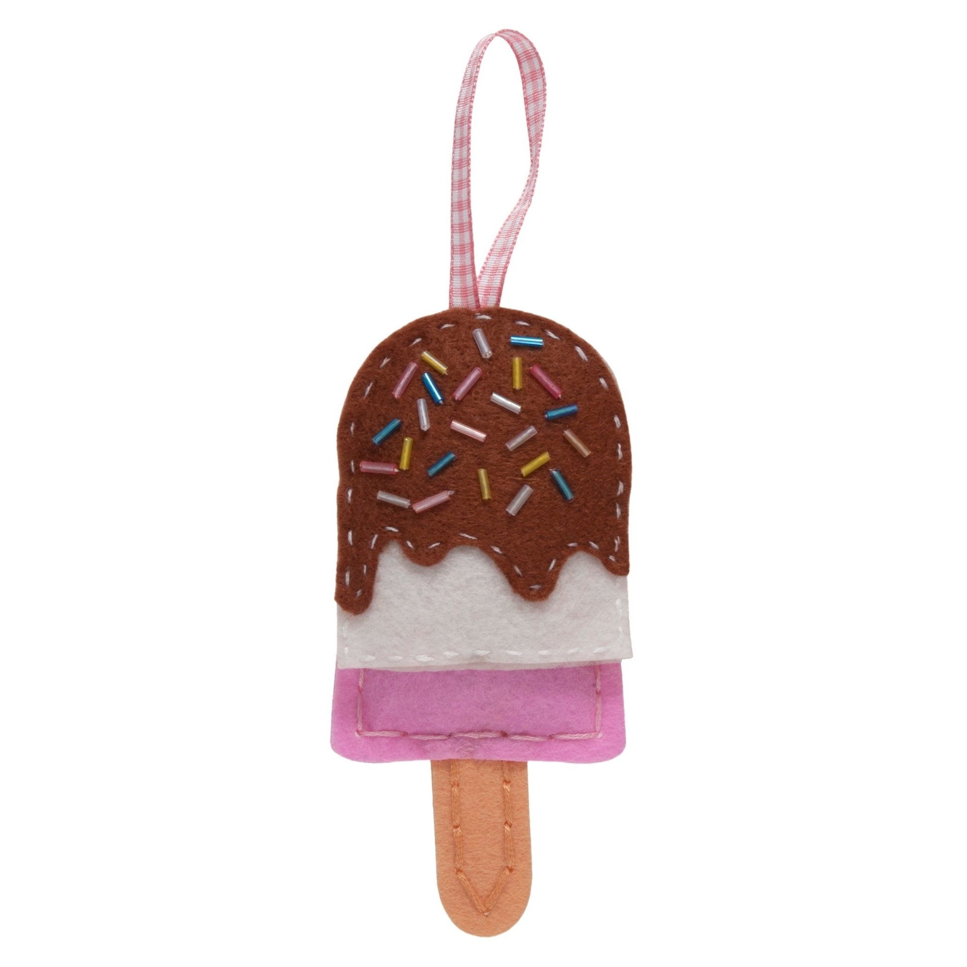 Trimits Ice Lolly Pre Punched Shaped Acrylic Felt Kit For Beginners 12cm x 6cm - Home - Crafts