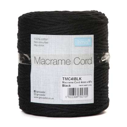 Trimits Macramé Cotton Cord Spool Jewellery Craft 87m x 4mm 0.5kg - Select Colour - Home - Crafts