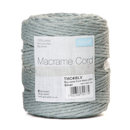 Trimits Macramé Cotton Cord Spool Jewellery Craft 87m x 4mm 0.5kg - Select Colour - Home - Crafts