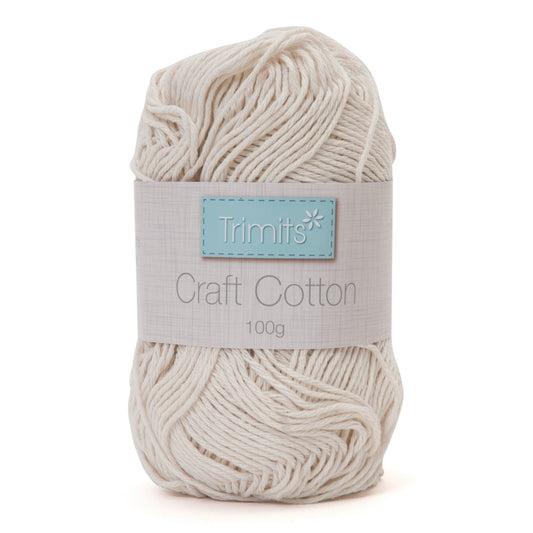 Trimits Macramé Natural Unbleached Cotton Yarn Knitting Crocheting Craft 100g - Home - Crafts
