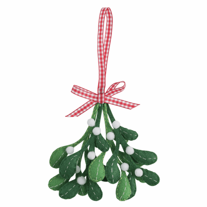 Trimits Pre - Punched Shaped Acrylic Felt Kit For Beginners 11 x 11cm - Christmas: Mistletoe - Home - Crafts