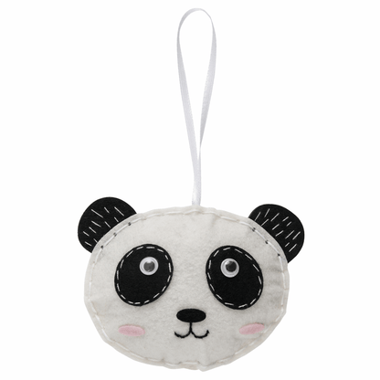 Trimits Pre - Punched Shaped Acrylic Felt Kit For Beginners 14.5 x 8.5cm - Panda - Home - Crafts