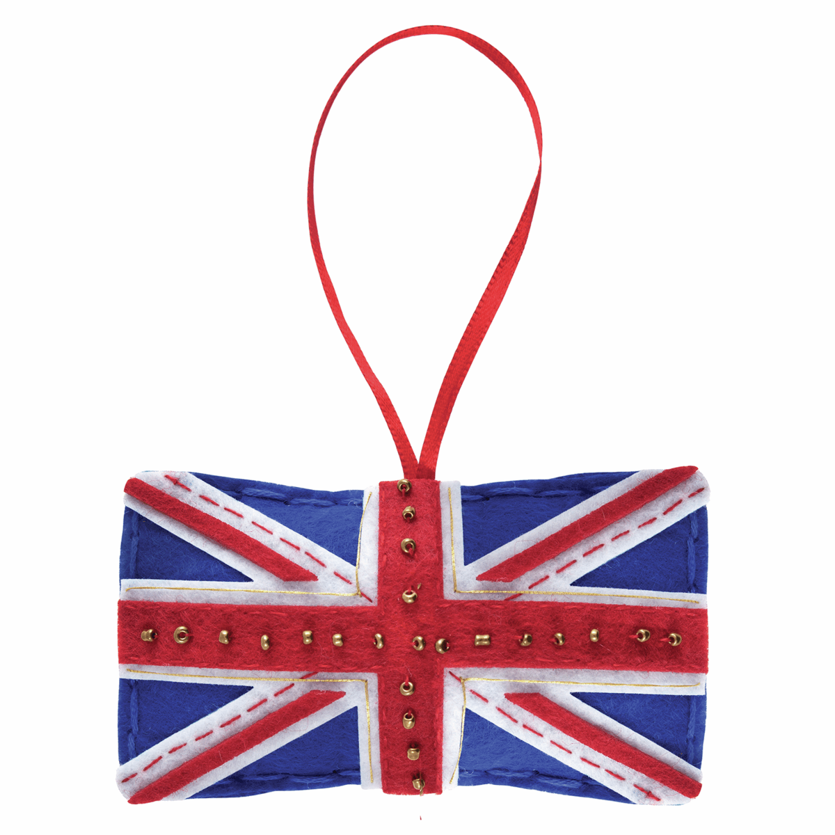 Trimits Pre - Punched Shaped Acrylic Felt Kit For Beginners 14.5 x 8.5cm - Union Jack - Home - Crafts