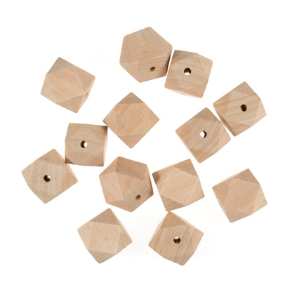 Trimits Wooden Geometric Beads Toy Jewellery Making Painting Macramé Craft 30mm - Home - Crafts