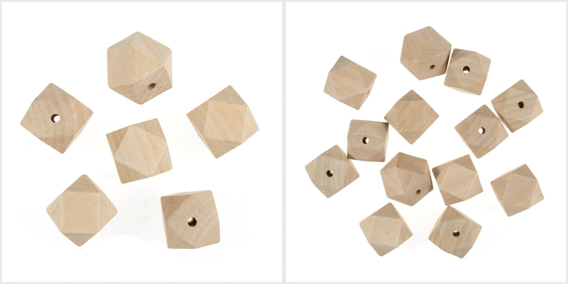 Trimits Wooden Geometric Beads Toy Jewellery Making Painting Macramé Craft 30mm - Home - Crafts