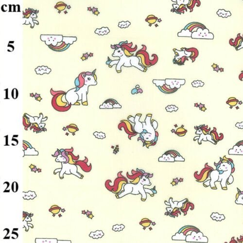 Unicorn In Space Ivory Polycotton Children Fabric - Home - Crafts