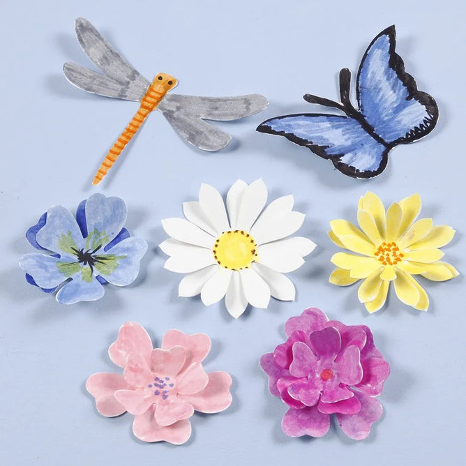 362 Die-Cut Cardboard Flower/Butterfly/Dragonfly Wedding Decoration Bulk 5-12cm