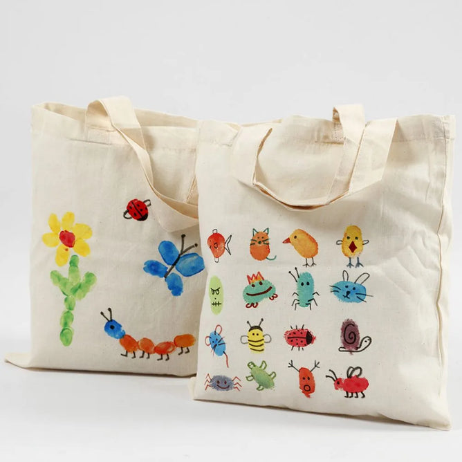 100% Cotton Shopping Bag Reusable Craft Design Personalise Make Natural 42cm