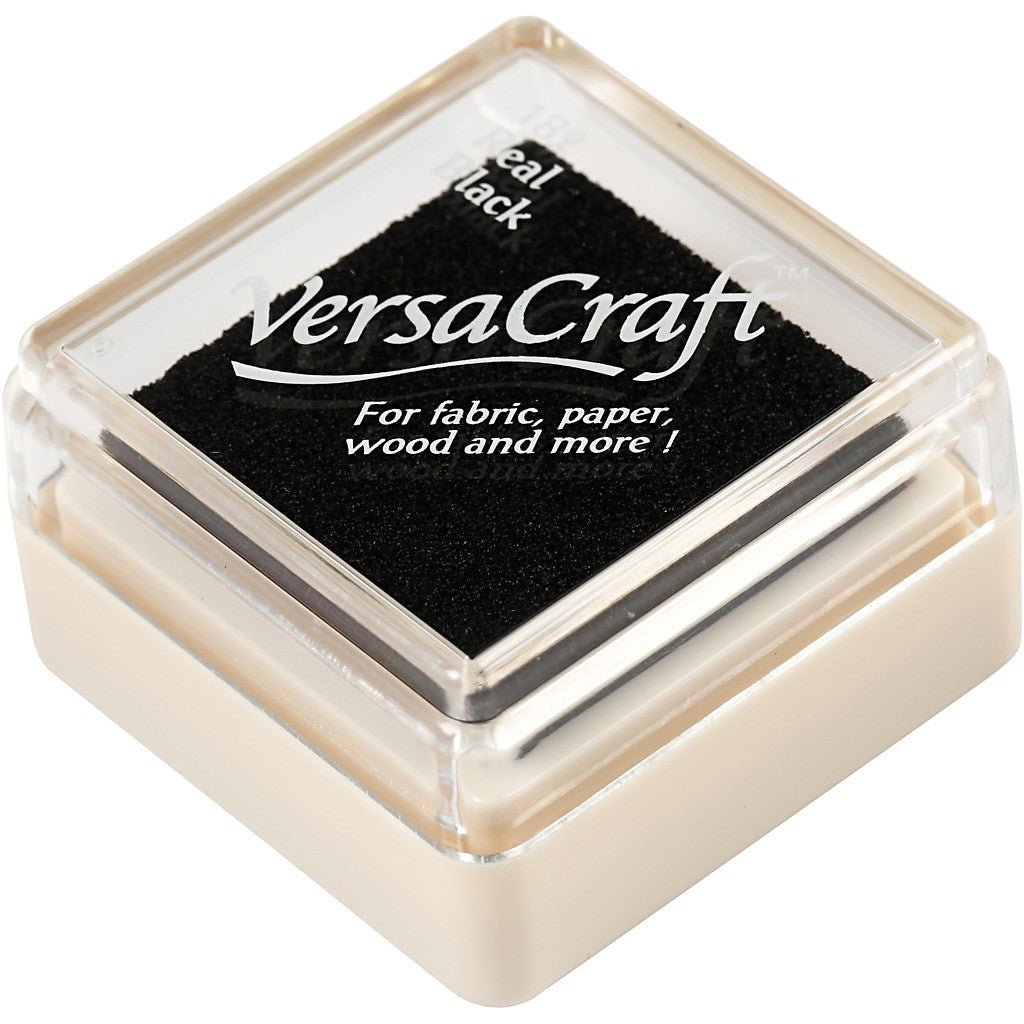 Versa Ink Pad Real Black Textile Fabric Paper Cardboard Stamp - Home - Crafts