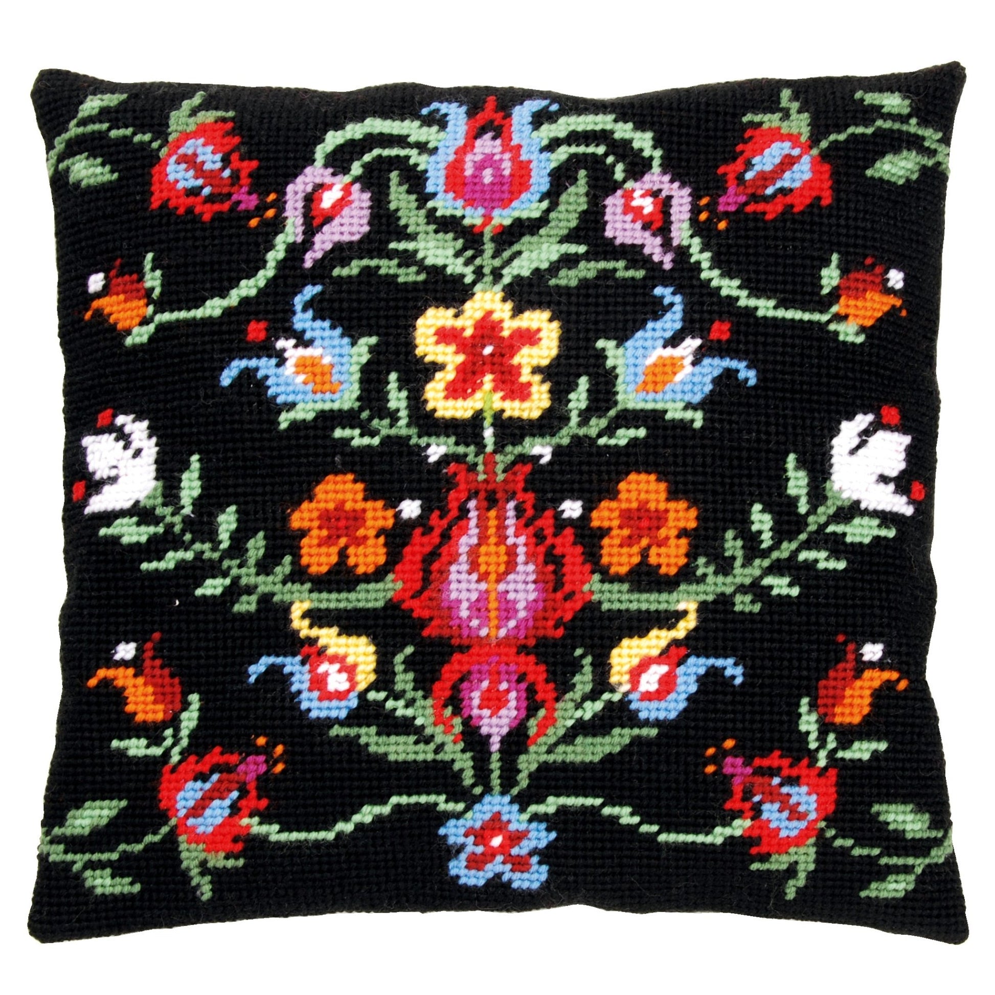 Vervaco Needlepoint Tapestry Canvas Cushion Kit Needlecraft 40x40cm - Folklore II - Home - Crafts