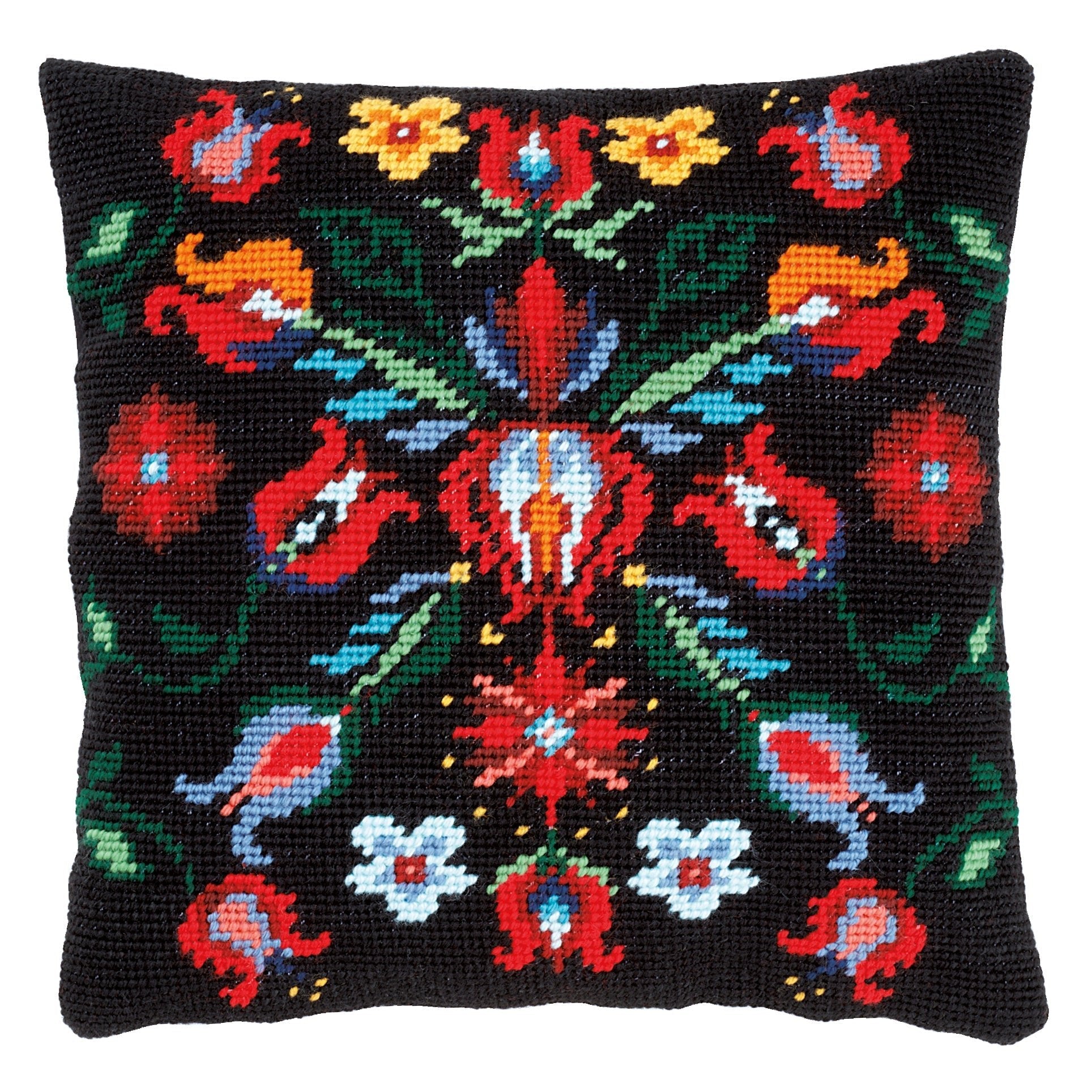Vervaco Needlepoint Tapestry Canvas Cushion Kit Needlecraft 40x40cm - Folklore III - Home - Crafts