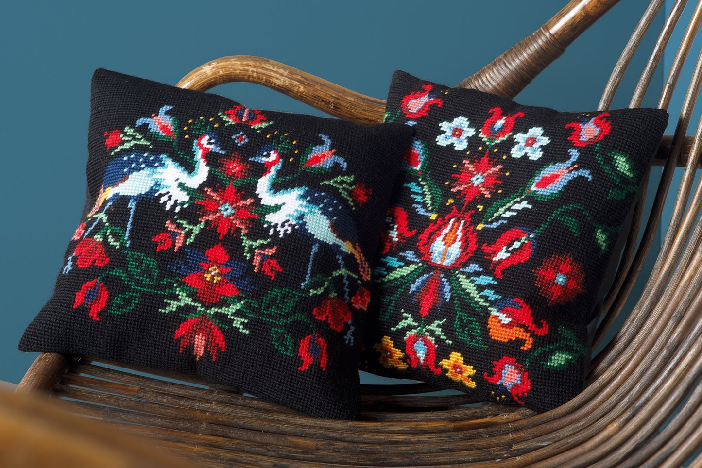 Vervaco Needlepoint Tapestry Canvas Cushion Kit Needlecraft 40x40cm - Folklore III - Home - Crafts