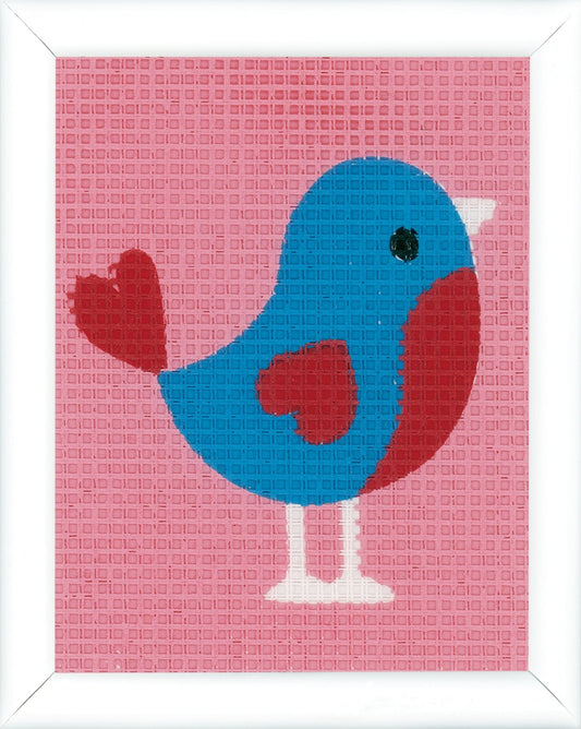 Vervaco Needlepoint Tapestry Canvas Kit Needlecraft 12.5x16cm - Bird