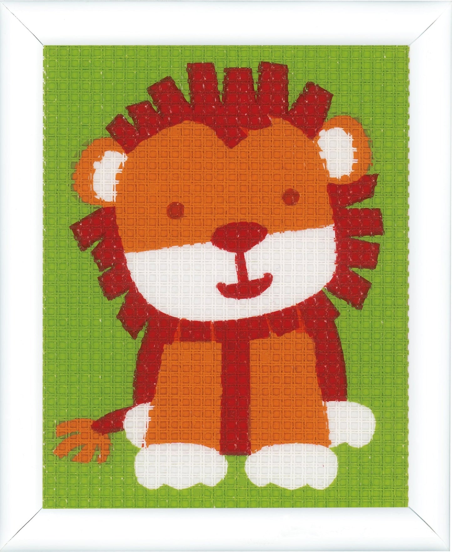 Vervaco Needlepoint Tapestry Canvas Kit Needlecraft 12.5x16cm - Cute Lion - Home - Crafts