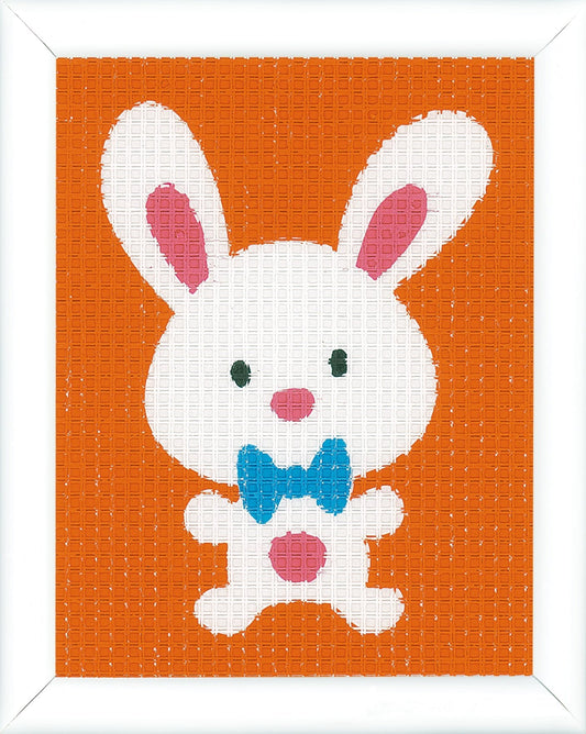 Vervaco Needlepoint Tapestry Canvas Kit Needlecraft 12.5x16cm - Cute Rabbit - Home - Crafts