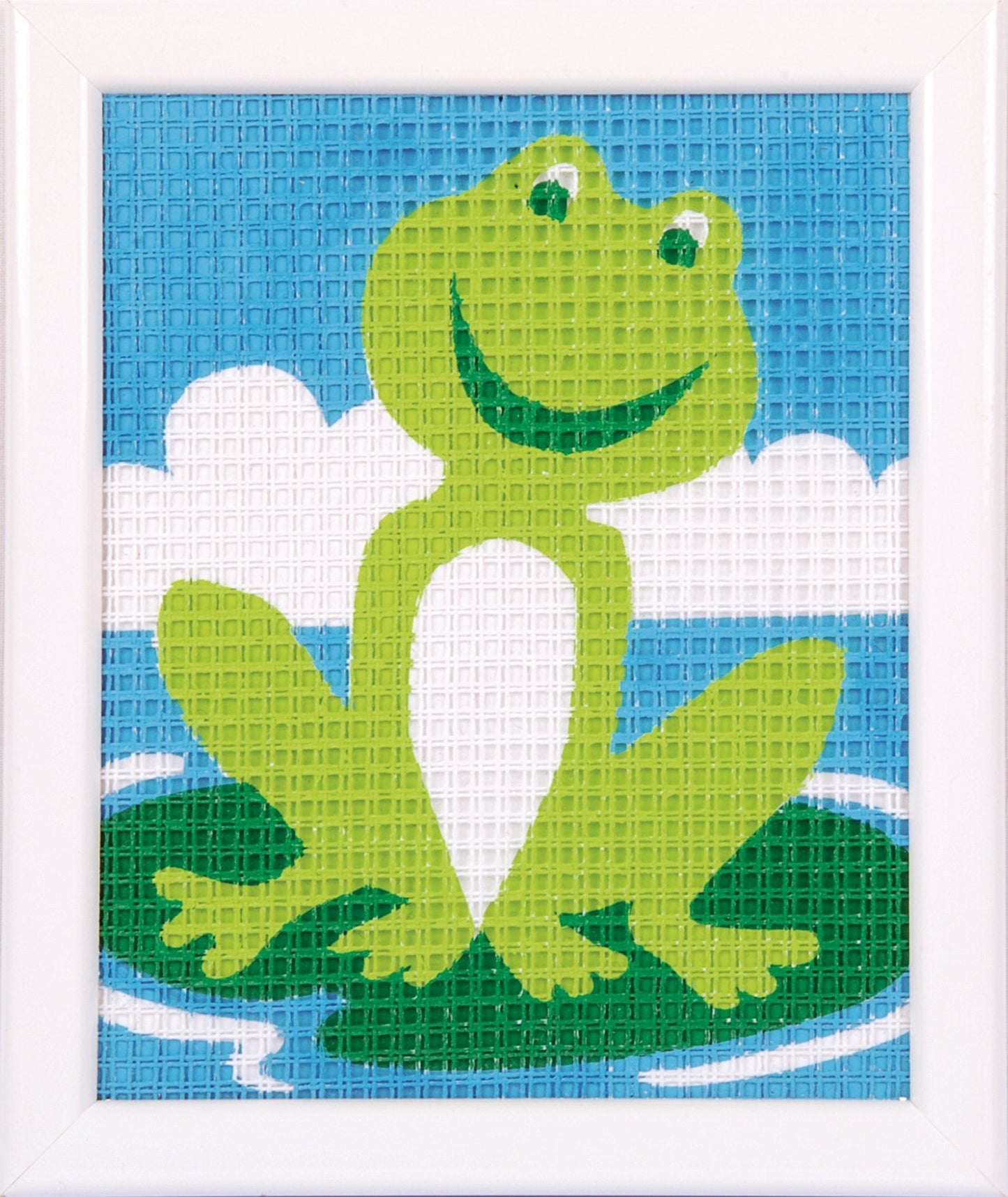 Vervaco Needlepoint Tapestry Canvas Kit Needlecraft 12.5x16cm - Frog - Home - Crafts