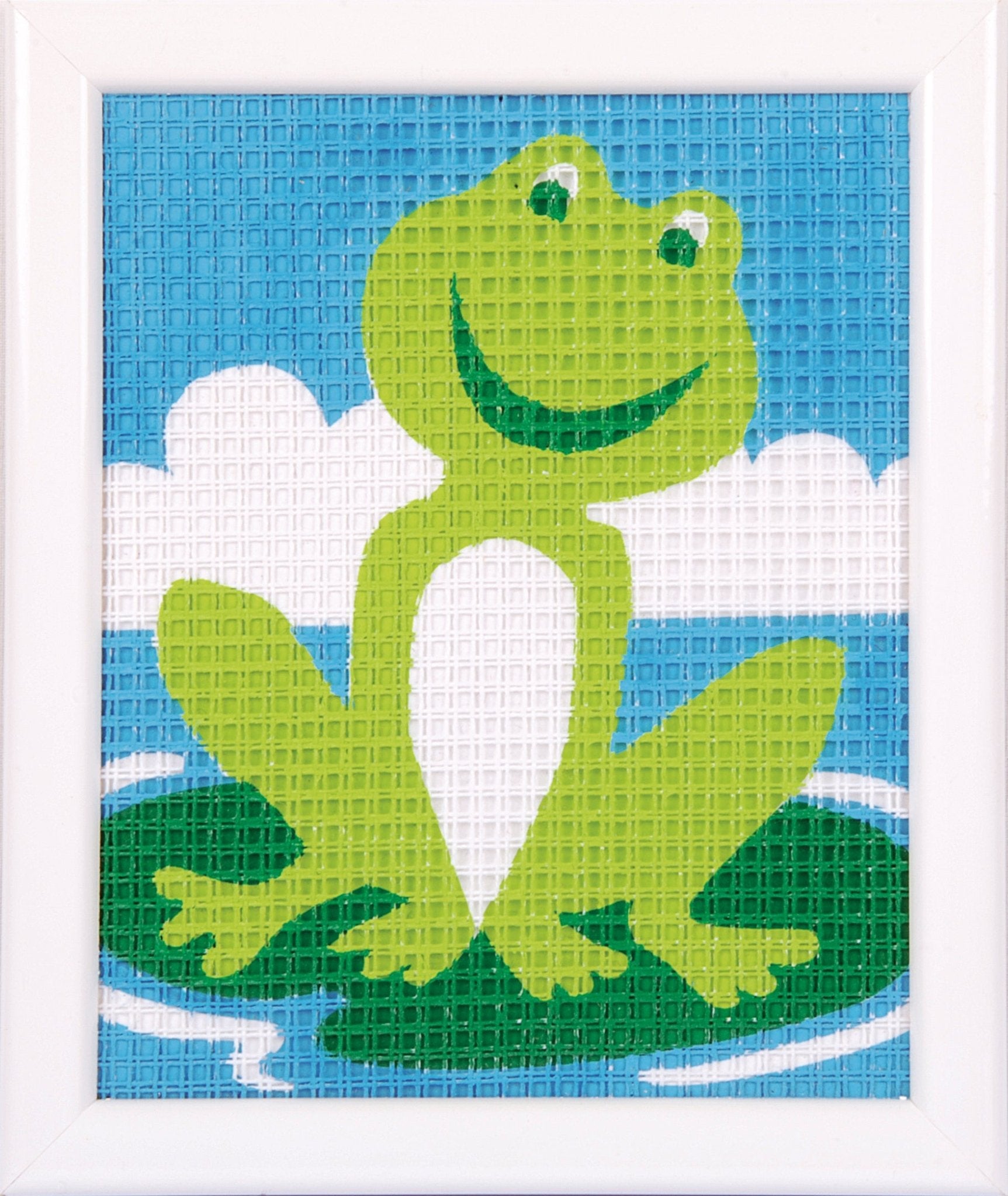 Vervaco Needlepoint Tapestry Canvas Kit Needlecraft 12.5x16cm - Frog - Home - Crafts