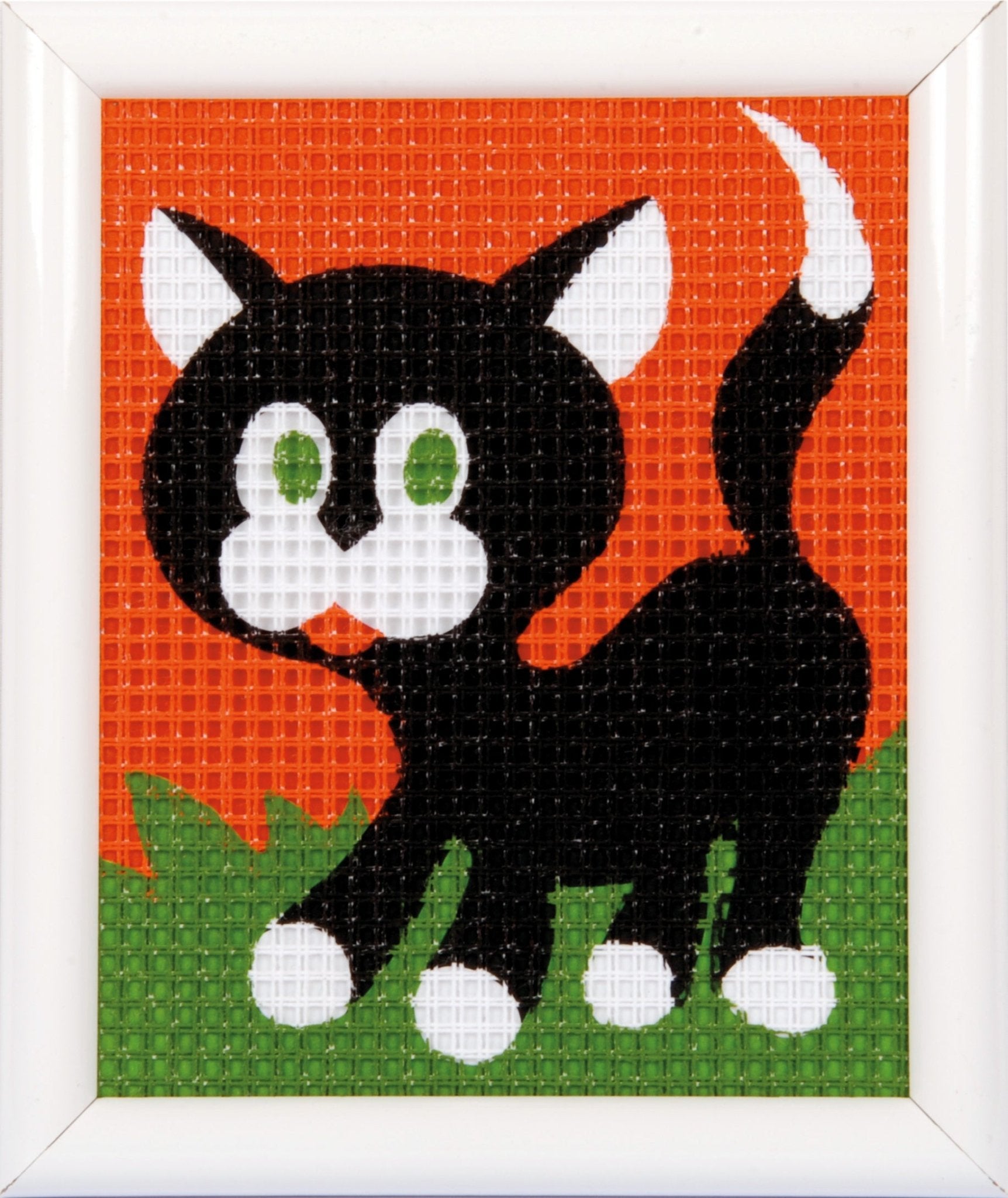 Vervaco Needlepoint Tapestry Canvas Kit Needlecraft 12.5x16cm - Kitten - Home - Crafts