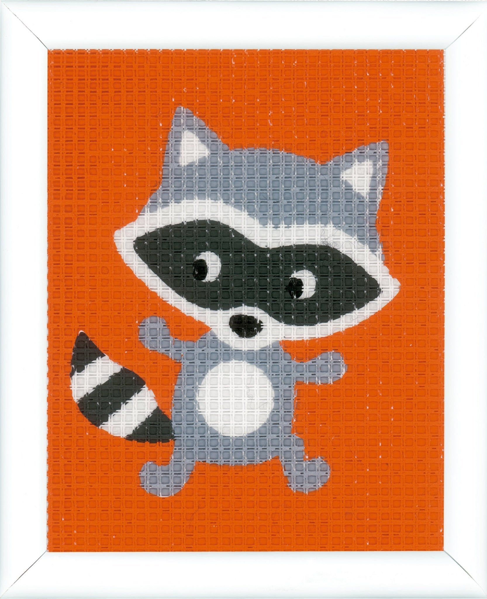 Vervaco Needlepoint Tapestry Canvas Kit Needlecraft 12.5x16cm - Little Raccoon - Home - Crafts