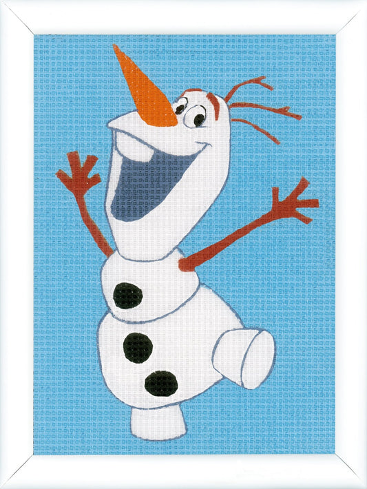 Vervaco Needlepoint Tapestry Canvas Kit Needlecraft 13x18cm - Disney: Olaf - Home - Crafts