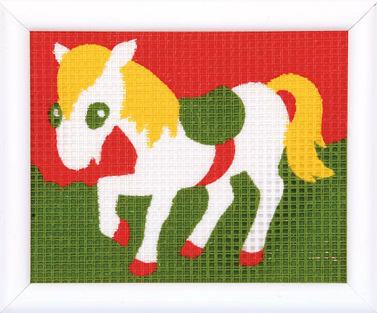 Vervaco Needlepoint Tapestry Canvas Kit Needlecraft 16x12.5cm - Horse - Home - Crafts