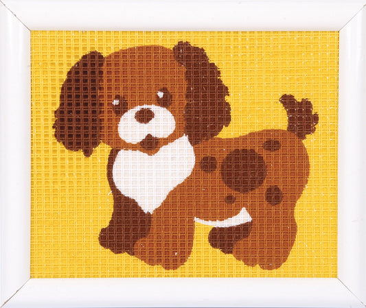 Vervaco Needlepoint Tapestry Canvas Kit Needlecraft 16x12.5cm - Puppy - Home - Crafts